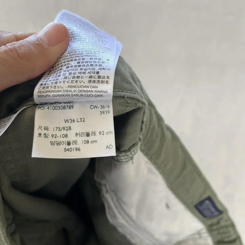 Levi's Chino Pants Mens 36x32 Green Regular Fit Tapered Drawstring Waist Casual